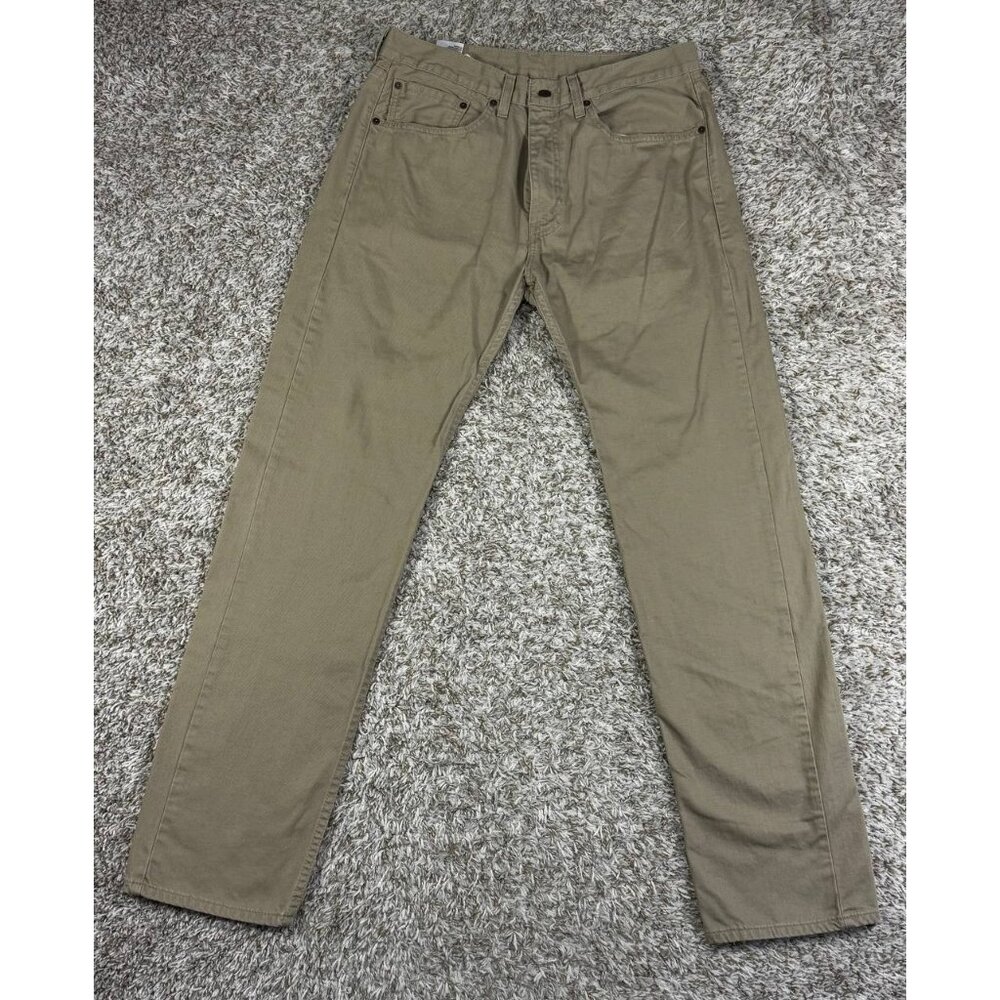 Levi’s 505 Regular Fit Men’s Khaki Pants W34 L34 Beige Casual Jeans
